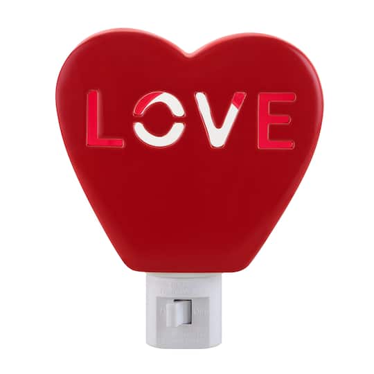Miss Valentine Red Ceramic Candy Heart Love Nightlight